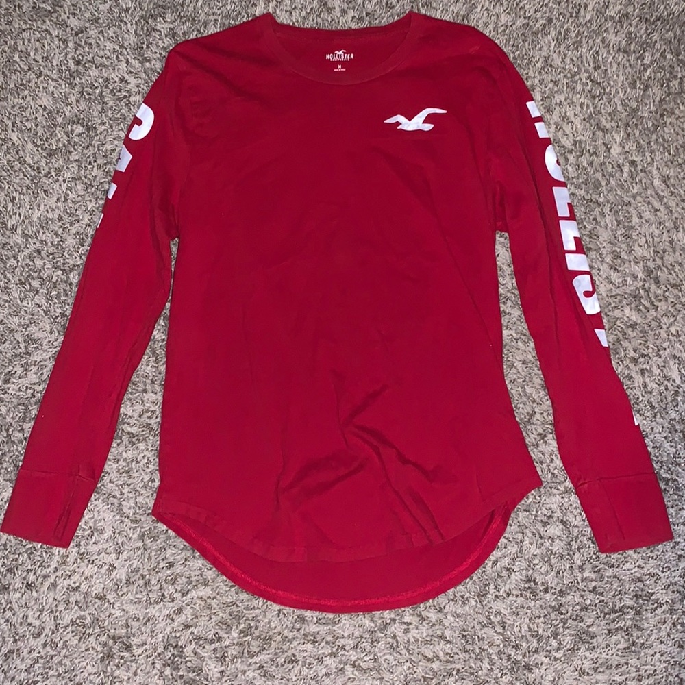 Hollister,long sleeve,red,medium. Only worn twice